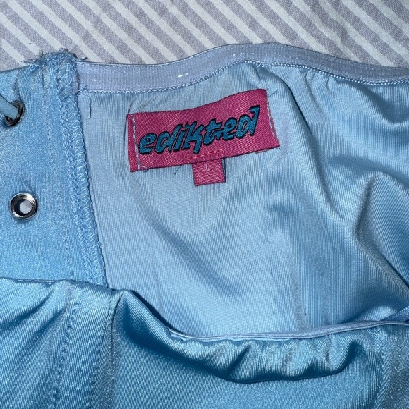 Light Blue edikted Lucinda bow detail corset size large - Picture 10 of 11